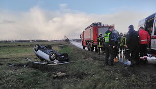Audi avarija &Scaron;ilutės rajone