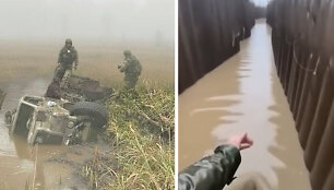 Užlietos rusų tran&scaron;ėjos Vovčanske