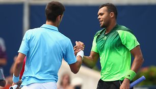 Jo-Wilfriedas Tsonga ir Novakas Džokovičius