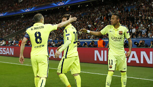 Andresas Iniesta, Lionelis Messi ir Neymaras