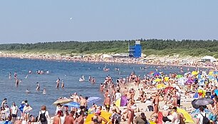 An&scaron;laginis savaitgalis Palangoje &ndash; sulaukta gausybės poilsiautojų.
