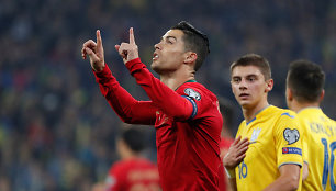 Cristiano Ronaldo įvartis Ukrainoje buvo 700-asis.