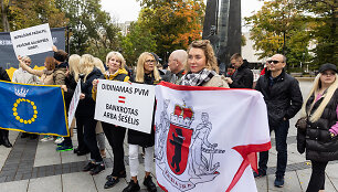 Lietuvos vie&scaron;bučių ir restoranų asociacijos surengtas protestas 