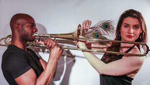 Simona Minns su vyru Dorsey
