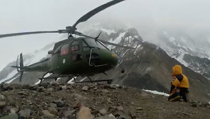 Lenkijos alpinistai išgelbėjo Himalajų viršukalnėje įstrigusią prancūzę