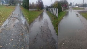 Nepraeinami Vandžiogalos gatvės Kaune &scaron;aligatviai