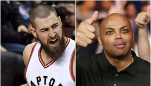 Jonas Valančiūnas ir Charlesas Barkley