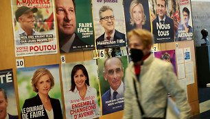 Prancūzijos prezidento rinkimai: kandidatų plakatai