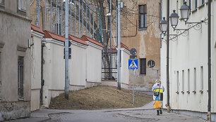 Vilniaus senamiestis Verbų sekmadienio rytą