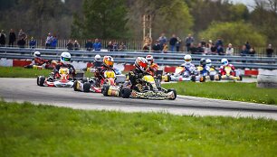 Lietuvos kartingo čempionato varžybos Anyk&scaron;čių kartodrome