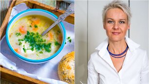 Nida Degutienė ir jos virta sriuba
