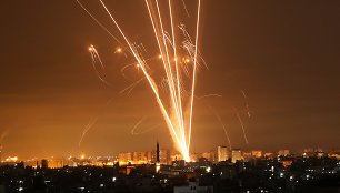 Iš Gazos Ruožo link Izraelio paleista raketų