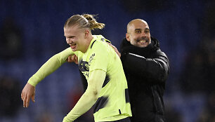 Erlingas Haalandas ir Pepas Guardiola