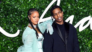 Dainininkai Rihanna ir A$AP Rocky