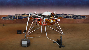Zondo „Insight“ modelis NASA reaktyvinių variklių laboratorijoje