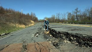 Gaisro Centralijoje pasekmės, matomos paviršiuje