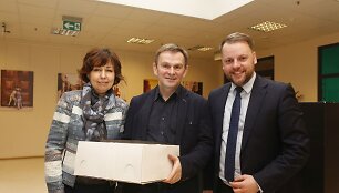 &bdquo;Litexpo&ldquo; parodų grupės vadovė Milda Gembickienė, 15min vyriausiasis redaktorius Raimundas Celencevičius ir &bdquo;Litexpo&ldquo; rinkodaros ir vie&scaron;ųjų ry&scaron;ių vadovas Andrius Petraitis