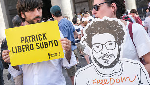 Protestas Italijoje dėl Patriko Zaki įkalinimo