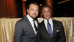 Leonardo DiCaprio ir Sylvesteris Stallone