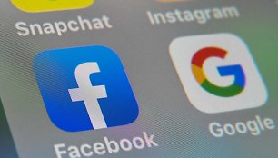 „Facebook“, „Google“ programėlės