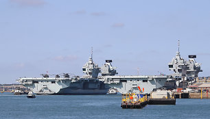 Britų lėktuvnešiai „HMS Prince of Wales“ ir „HMS Queen Elisabeth“