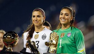 Alex Morgan ir Hope Solo 