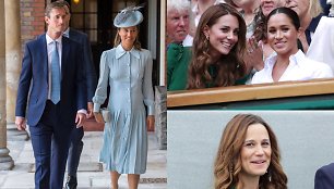 Kembridžo hercogienė Catherine, jos sesuo Pippa Middleton su vyru Jamesu Matthews