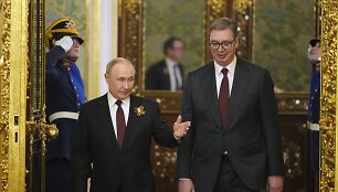 Vladimiras Putinas ir Aleksandras Vučićius