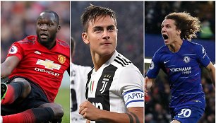 R.Lukaku (kairėje), P.Dybala (viduryje), D.Luizas (dešinėje) keičia klubus.