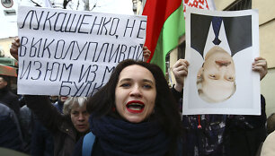 Protestai prie&scaron; Aliaksandro Luka&scaron;enkos valdžią
