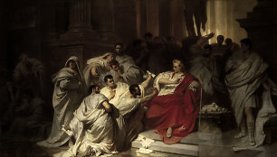1865 m. nutapytas Karlo von Piloty paveikslas „Cezario nužudymas“