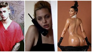 Justinas Bieberis, Angelina Jolie ir Kim Kardashian