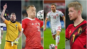 Europos futbolo čempionate B grupėje susitiks Suomija, Rusija, Danija ir Belgija.