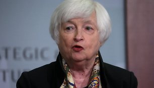 JAV finansų sekretorė Janet Yellen kalba Vašingtone. / Leah Millis / REUTERS