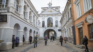 Vilniaus senamiestis Verbų sekmadienio rytą