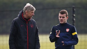 Arsene'as Wengeras ir Jackas Wilshere'as