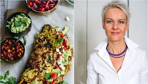 Nida Degutienė ir jos keptas blynas su Tex Mex priedais