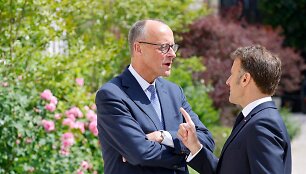 F. Merzas ir E. Macronas / LUDOVIC MARIN / AFP