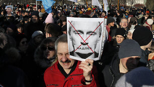 Protestas prie&scaron; Vladimiro Putino maratoną valdžioje