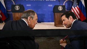 Sergejus Lavrovas ir Marco Rubio / ANDREW CABALLERO-REYNOLDS / AFP