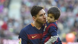 Lionelis Messi ir jo vyresnysis sūnus Thiago