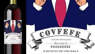 &bdquo;Covfefe 2015 Red Blend&ldquo; vynas