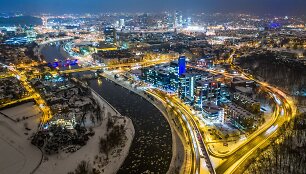 Gimtadienį &scaron;venčiančio Vilniaus vaizdai