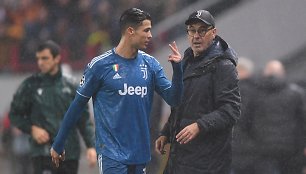 Cristiano Ronaldo ir Maurizio Sarri 