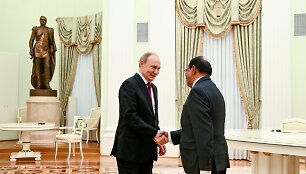 Vladimiras Putinas ir Ajitas Dovalas / Kristina Kormilitsyna / ZUMAPRESS.com