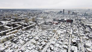 Žiemi&scaron;kas Vilnius i&scaron; auk&scaron;tai