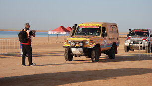 Dakar Classic starto arka, Ignas Daunoravičius ir Shammie Baridwan