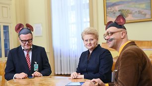 Mauzeris ir Sūrskis su Dalia Grybauskaite