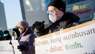 Protesto akcijos akimirka