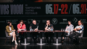 Festivalio „TheAtrium“ spaudos konferencija Klaipėdos dramos teatre.